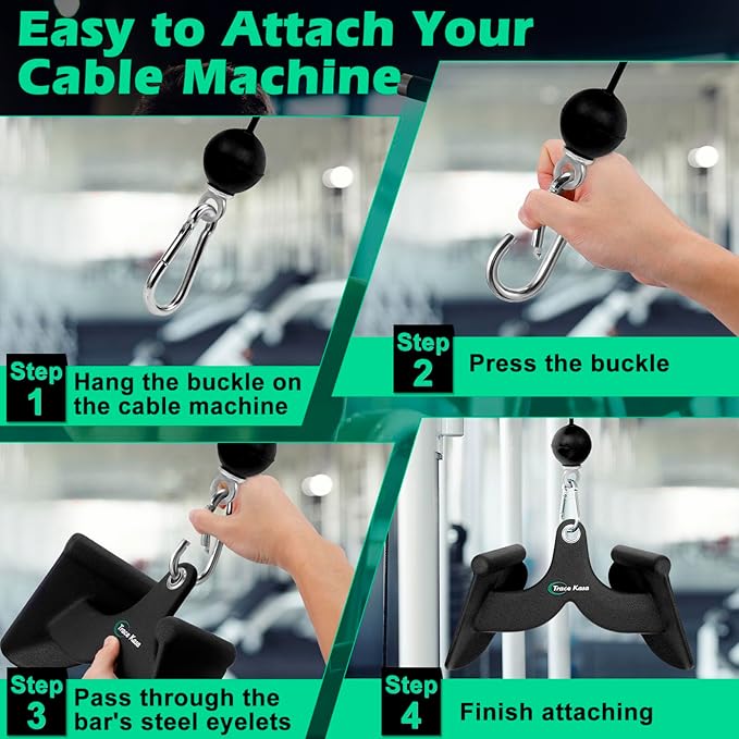 LAT Pulldown Attachments: LAT Pull Down Bar Cable Machine Attachment Home Gym Equipment
