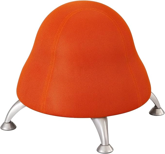 Safco Runtz Ball Chair for Kids, Anti-Burst, Exercise Ball Chair, Promotes Movement, Better Posture and Balance, Orange