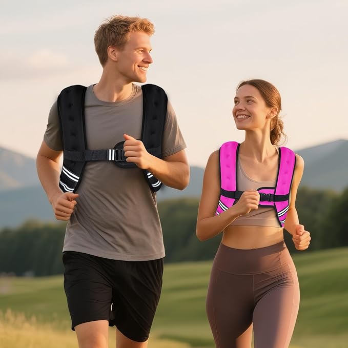 GEEBOBO Weighted Vest for Women Men, 8lb/12lb/16lb/20lb/25lb/30lb Weighted Vest Woman Adjustable Weights for Walking, Strength Training, Running, Muscle Building