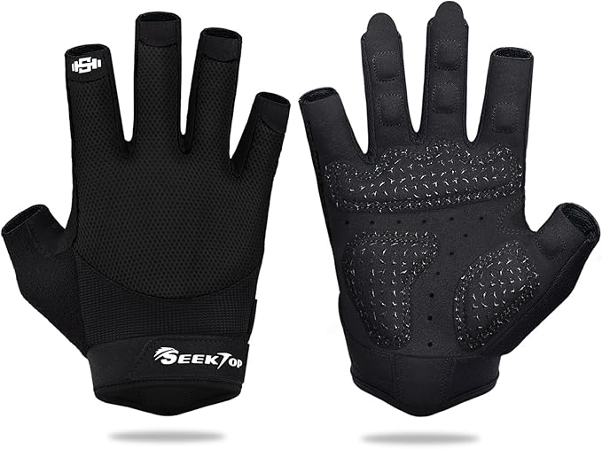 Seektop Breathable Workout Gloves for Women & Men, Thick Padded Weight Lifting Gloves, Full Palm Protection, Excellent Grip for Gym Fitness and Training, Exercise, Cycling