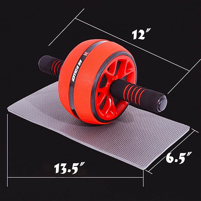 AB Wheel Roller, Exercise Abdominal Fitness Wheel, Work-out Strength-Training Roller, 12"W