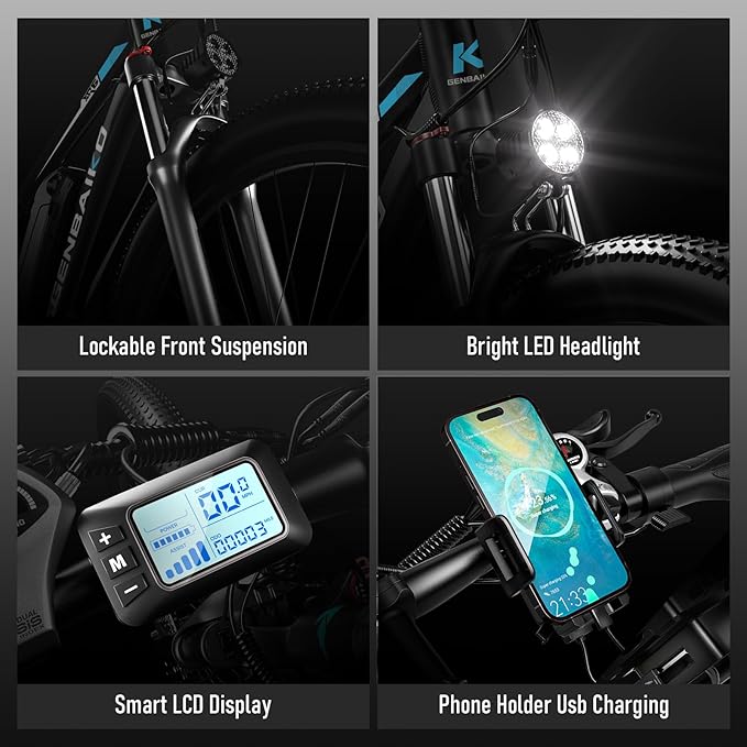 Electric Bike for Adults, 29" 1500W Peak Max 37MPH 921.6WH Electric Mountain Bike, 80 Miles Ebike 21-Speed Gears, IP7 Waterproof E Bicycle E Bike for Commuter