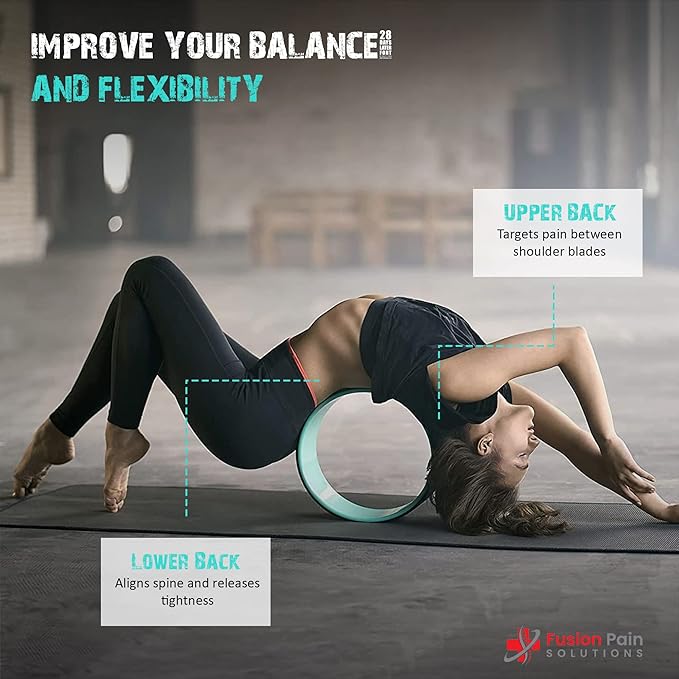 Yoga Wheel Set of 3, Back Stretching, Back Cracker, Stretching, Deep Tissue Massage, Back Relief