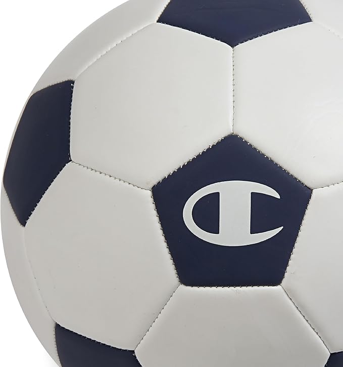 Champion Youth & Adult Soccer Ball - Paneled Design, Enhanced Control, Durable Cover & Butyl Bladder, for Indoor & Outdoor Training, Sizes 3, 4, 5, Includes 6" Pump