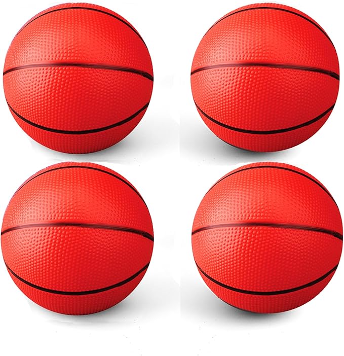 Mini Basketball Set for Pop Shot Games - 6 Inch Premium Junior Basketballs, Great for Indoors & Outdoors, 4 PCS