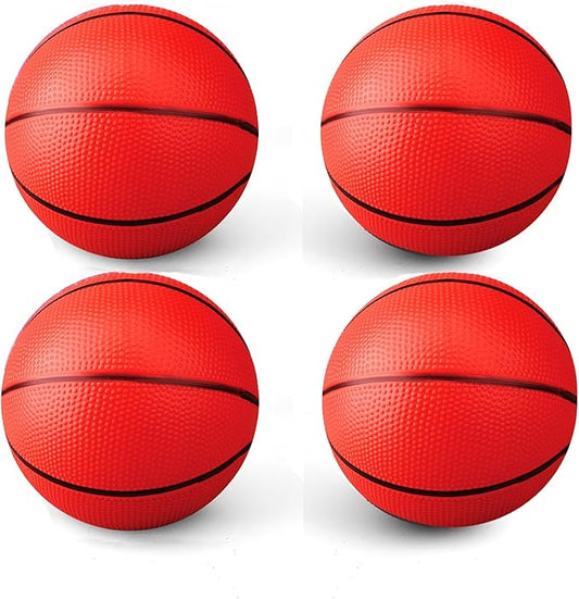 Mini Basketball Set for Pop Shot Games - 6 Inch Premium Junior Basketballs, Great for Indoors & Outdoors, 4 PCS