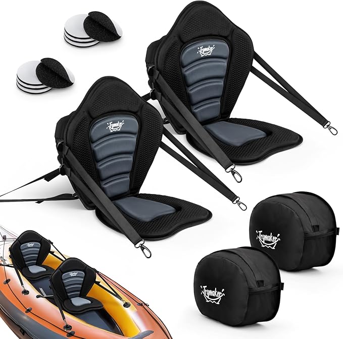 Kayak Seats with Back Support for Sit on Top, Universal Paddle Board Seat for Inflatable Paddleboard, Sup, Canoe
