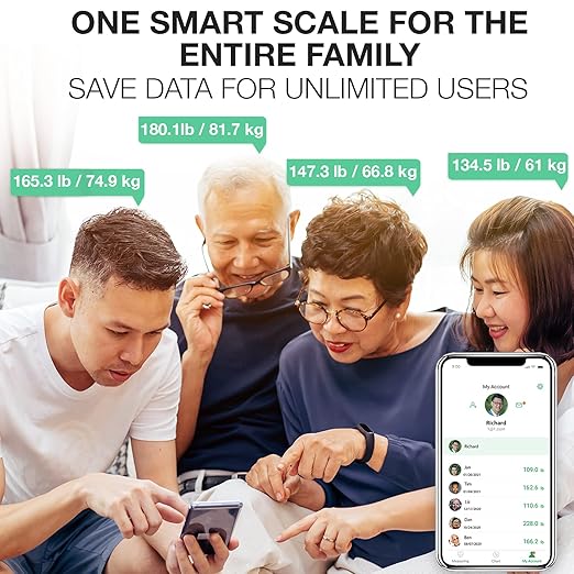 Korescale Gen2 Digital Smart Scale with BMI, Body Fat, Muscle Mass, Weight | Highly Accurate Bathroom Scales, Bluetooth Composition Analyzer | Compatible with KoreHealth, Apple Health App (Black)