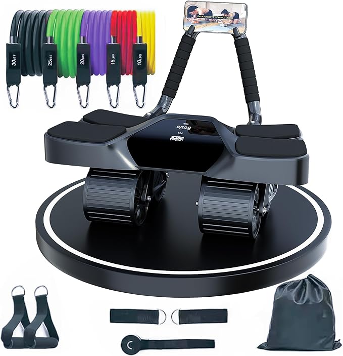 2025 First Ever Calorie Counting Ab Roller High-Performance Abdominal Exercise Machine with Automatic Rebound