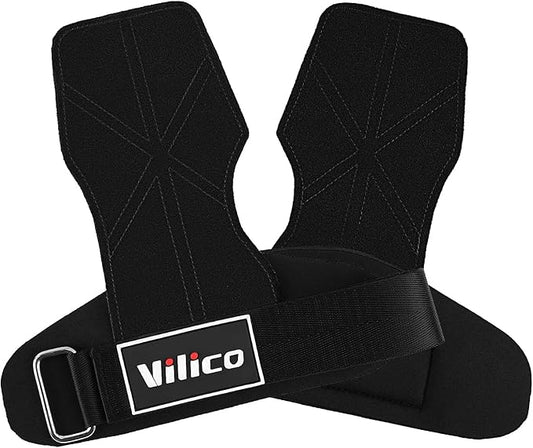 Leather Weight Lifting Gloves Wrist Straps for Weightlifting, Adjustable Weight Lifting Straps Cobra Grips, Gym Strap Gym Gloves for Men Women