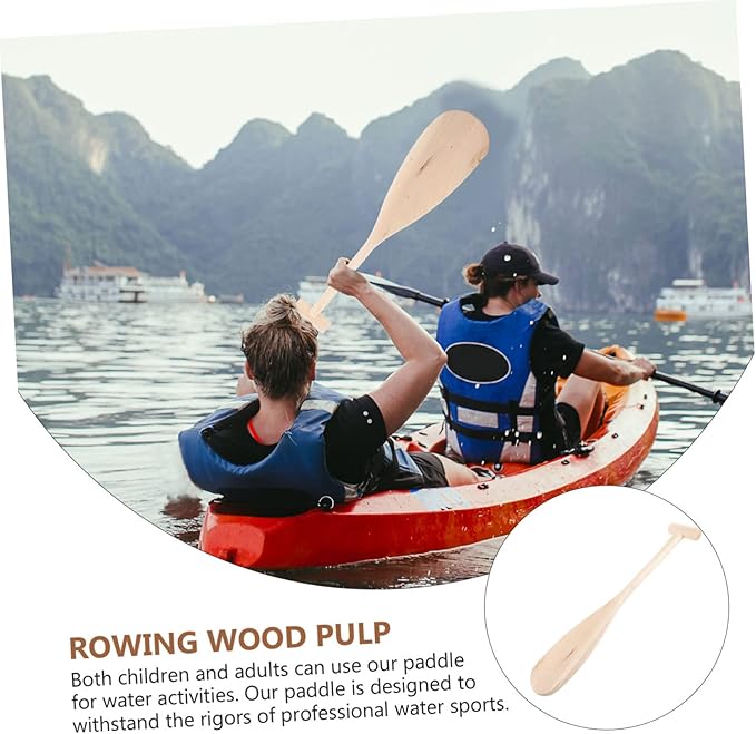 Lightweight Kids Canoes Paddle Decorative Wood Paddle for Children Unisex Performance Boat Accessory
