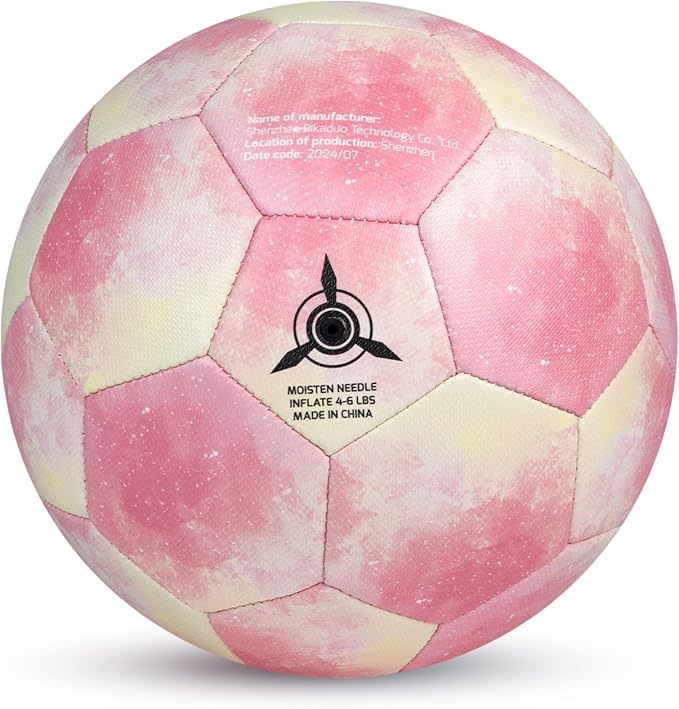 Size 4 Soccer Ball, Kids Soccer Balls for Girls Boys Youth Children Training Backyard School Indoor Outdoor Ball with Pump Gift