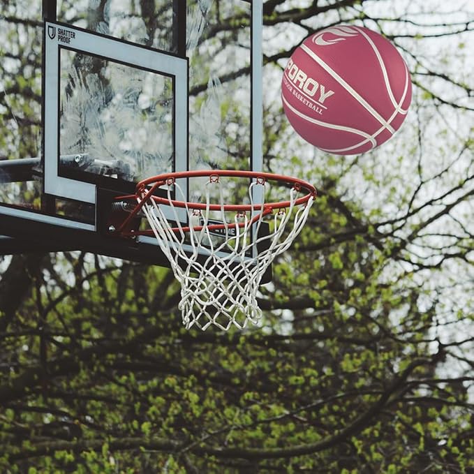 Size 5(27.5") Youth Premium Rubber Basketball for Kids Indoor Outdoor Basketball with Needle, Pump and Carry Bag