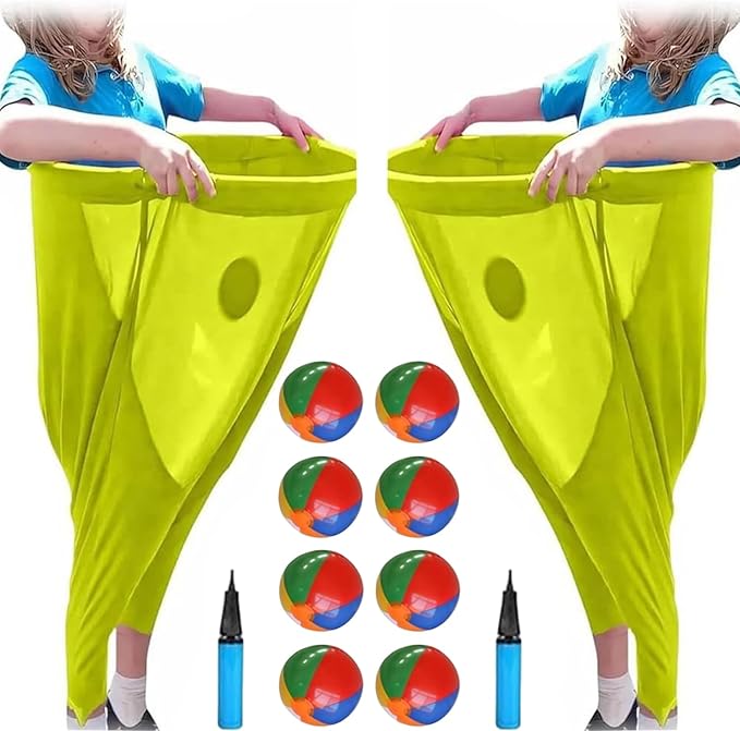 Granny Pants Yard Game Set-Granny Pants Party Rush! Granny Pants Outdoor Game with Bouncy Balls Air Pumps,The Ultimate Backyard Party Games! Team Relay Family Reunion Field Games Set