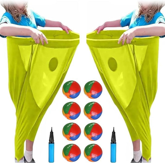 Granny Pants Yard Game Set-Granny Pants Party Rush! Granny Pants Outdoor Game with Bouncy Balls Air Pumps,The Ultimate Backyard Party Games! Team Relay Family Reunion Field Games Set