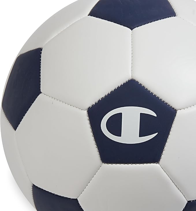 Champion Youth & Adult Soccer Ball - Paneled Design, Enhanced Control, Durable Cover & Butyl Bladder, for Indoor & Outdoor Training, Sizes 3, 4, 5, Includes 6" Pump
