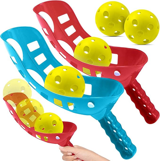 ArtCreativity Scoop and Toss Game for Kids – Includes 2 Scoops and 2 Balls – Fun Outdoor Toys for Beach, Backyard, Camping, or Park – Great PE Equipment & Summer Activity for Boys, Girls & Families