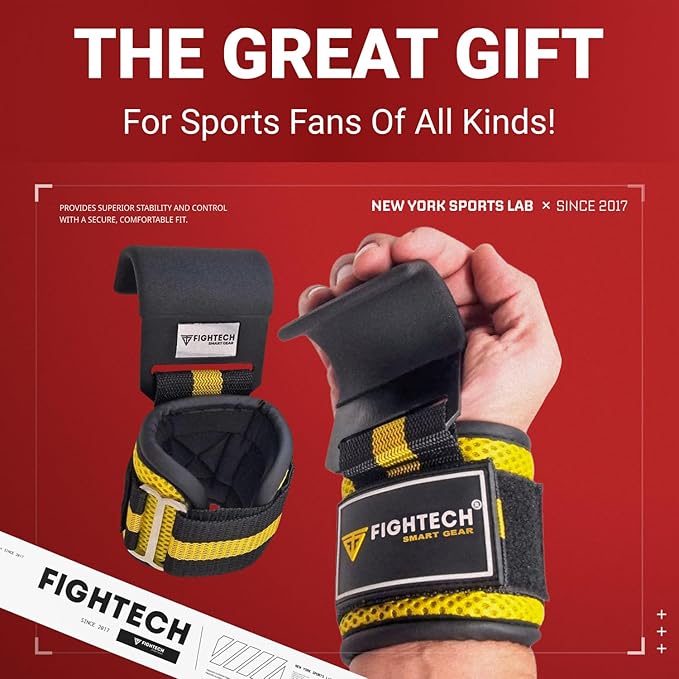 Premium Weight Lifting Hooks (Pair) - Heavy Duty Hand Grip and Wrist Straps Support - 9 mm Neoprene Padded for Deadlifts, Pull Ups, and Shrugs - Durable Workout Accessories for Men and Women