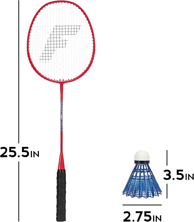Franklin Sports Badminton Racket + Birdie Set - Replacement Badminton Equipment for Kids + Adults - 2 Player - 4 Player Badminton Racket Sets