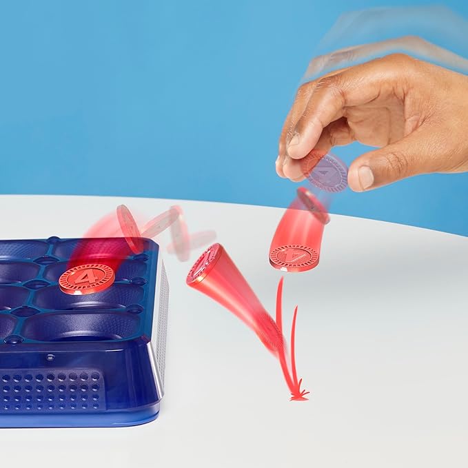 Connect 4 Frenzy Game | Bounce Discs 4 The Win | Family Party Games for Kids, Teens, and Adults | Ages 8+ | 2 to 6 Players | 10 Mins. | Portable Games