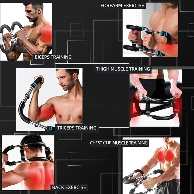 Twister Arm Trainer, Adjustable Resistance Twister Arm Exerciser Chest Exerciser for Men, Portable Chest Workout Equipment Arm Trainer for Men