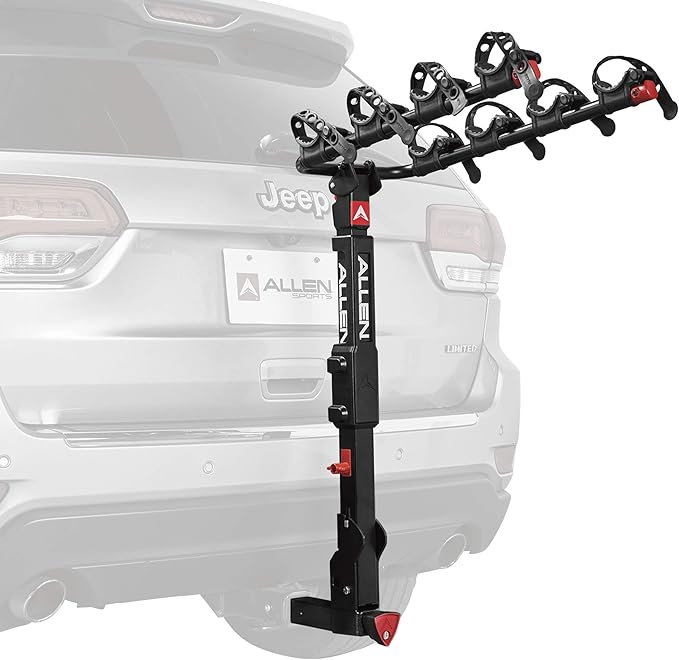 Allen Sports Premier Locking Quick Release 4-Bike Carrier for 2 in. Hitch, Black