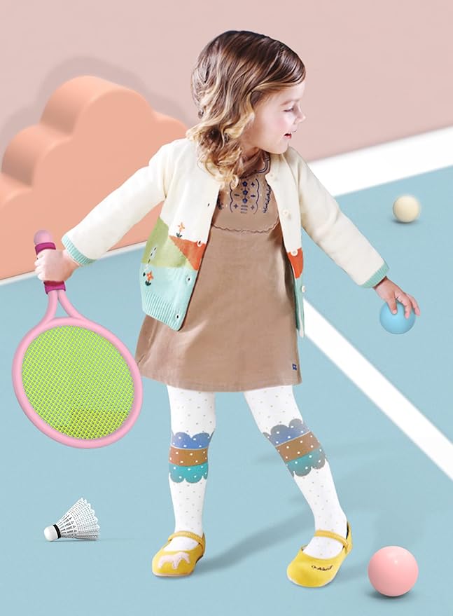 Kids Tennis Rackets with Carrying Bag, Soft Training Balls and Badminton Shuttlecocks with Tennis Rackets Kids, Tennis Racquets Gift Set for Children Outdoor Indoor Sports