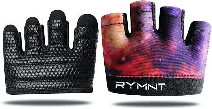 Minimal Workout Gloves,Short Micro Weight Lifting Gloves Grip Pads with Full Palm Protection & Extra Grip for Men Women Weightlifting,Gym,Cross Training,Powerlifting,WODs.