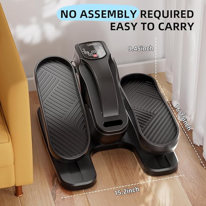 Under Desk Elliptical Machine, Electric Ellipse Leg Exerciser with Remote,Suitable for Leg Exercises for Elderly People ，12 Auto Modes &12 Adjustable Quiet