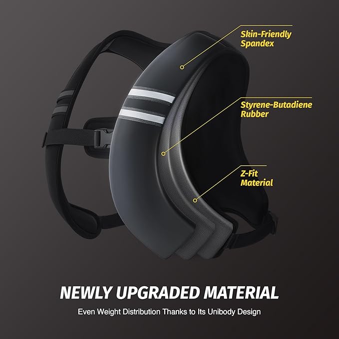 ZELUS Weighted Vest, Z-Fit Soft Iron Weighted Vest for Women and Men, 5/10/15 lb Weight Vest with Reflective Stripes & Adjustable Straps, Ultra Thin Weight Vest for Home Gym Strength Training Weight Loss Workout