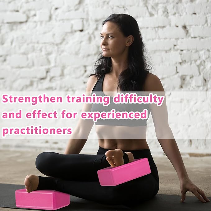 20 Pcs Yoga Blocks 9''x6''x3'' High Density EVA Foam Bricks Yoga Foam Exercise Blocks Improve Strength Balance and Flexibility, Light Weight and Non-Slip Surface for Pilates Meditation