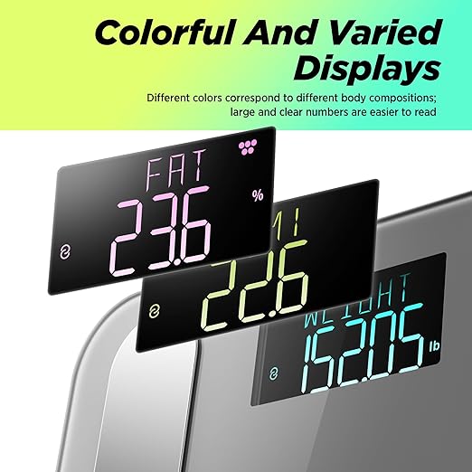 RunStar Digital Bathroom Scale for Body Weight, Body Fat, BMI 28 Measurements, Innovative 8-Electrode Smart Scales FSA&HSA Eligible with Voice Prompt Function High Accurate Bluetooth Weight Machine