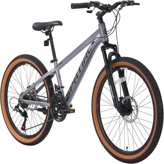 SPATIAL Mountain Bike, 24/26/27.5/29 inch Outdoor Cycling Bike,21/8 Speed Lightweight Aluminum Frame | Dual Disc Brakes,Adjustable Ergonomic Seat for Men Women Adult,MTB Bicycle