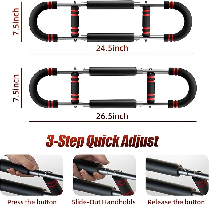 EAST MOUNT Twister Arm Trainer 20-110lb Adjustable Chest Workout Equipment for Men Women Portable Spring Resistance Muscle Builder Strength Training for Arms Chest Shoulders for Home Gym Fitness