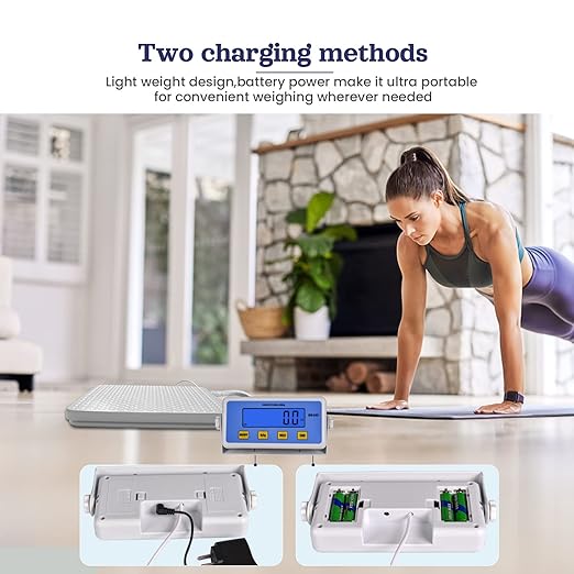 Medical Scale - Heavy Duty 440 lb High Capacity Wrestling Scale for Body Weight with Easy to Read LCD Display Physician Scale, Professional Medical Grade Scale for Doctor Home Gym Office