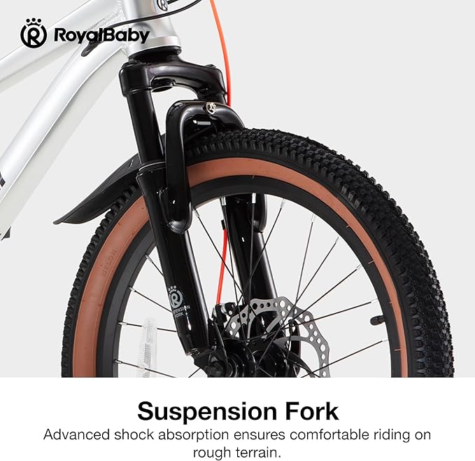 RoyalBaby Kids Mountain Bike for Boys and Girls, Ultra-Light Aluminum 20-24 Inch Wheel Bicycle for 6-14 Years Old Children, 7/21-Speeds Drivetrain