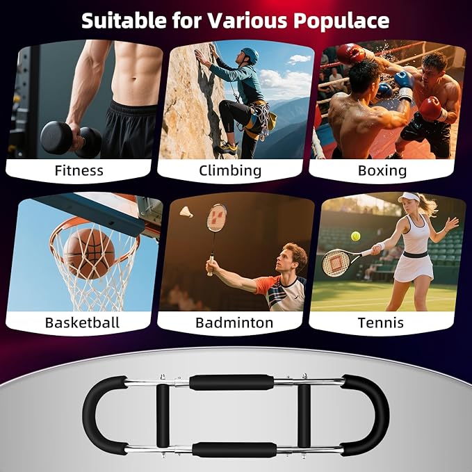 Twister Arm and Chest Muscle Trainer, U-Shape Power Twister Arm Exerciser Adjustable, Shoulder, Biceps, Triceps, Back and Forearm Chest Enhanced Exercise, Upper Body Strength Training