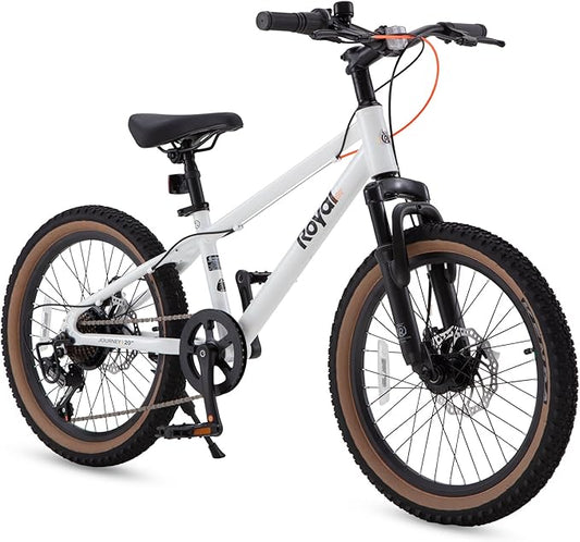 RoyalBaby Kids Mountain Bike for Boys and Girls, Ultra-Light Aluminum 20-24 Inch Wheel Bicycle for 6-14 Years Old Children, 7/21-Speeds Drivetrain