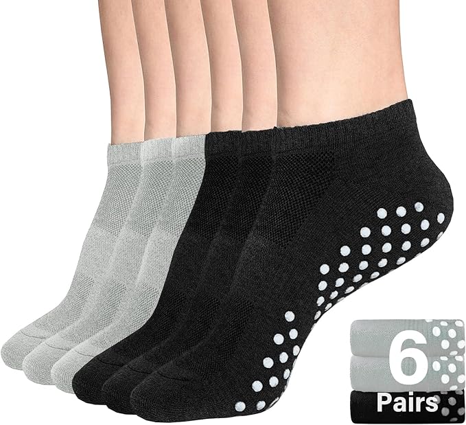 DIBAOLONG Womens & Mens Low Cut Socks, 6-Pair Ankle No Show Athletic Short Cotton Socks