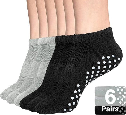 DIBAOLONG Womens & Mens Low Cut Socks, 6-Pair Ankle No Show Athletic Short Cotton Socks