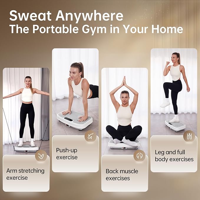 JOROTO Vibration Plate Exercise Machine, Vibration Platform Plate for Lymphatic Drainage & Weight Loss, Vibrating Plate Body Shaker Exercise Machine for Women Whole Body Workout