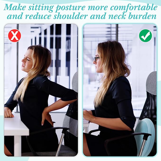 Libima 2 Pcs Wobble Cushion with Inflation Pump Wiggle Seat Flexible Sensory Seating Balance Disc Board for Men Women Physical Exercise Improving Posture Home Office