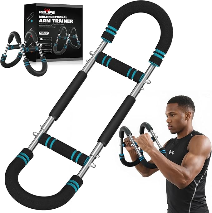 Relife Twister Arm Trainer,40-130lbs Arm Trainer for Forearms & Chest Muscle Training Workout,Adjustable Spring Resistance Chest Exercise, Portable Home Gym Strength Equipment for Men & Women