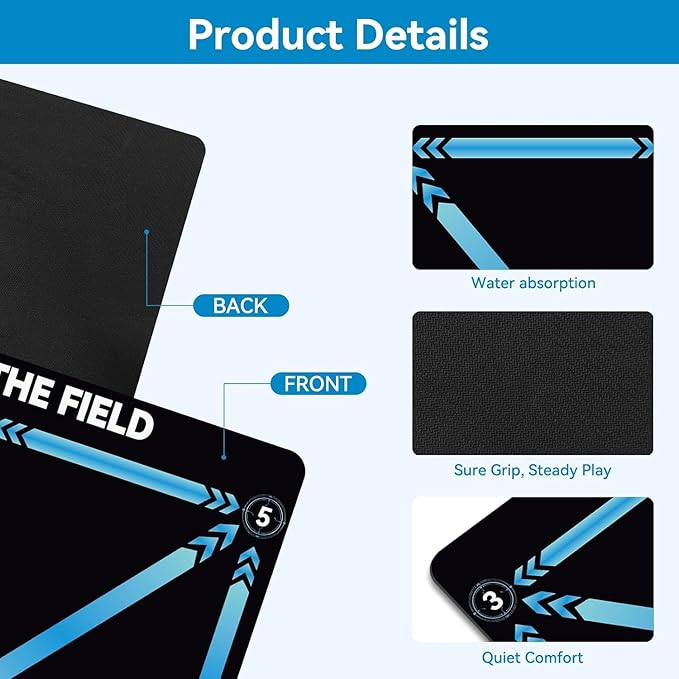 Soccer Training Mat,Football Footstep Training Mat,Agility Improve Ball Control,Quiet and Non-Slip, Includes Adjustable Elastic Rope and Non-Slip Socks, Perfect for Indoor and Outdoor Training