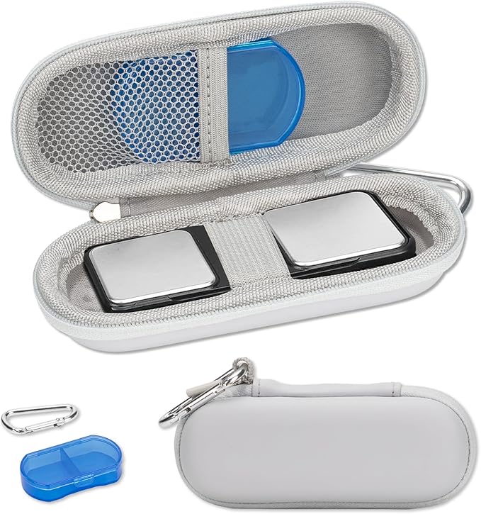 Case for Kardiamobile EKG Monitor, Compatible with Kardiamobile EKG Heart Monitor, Hard Travel Box for Alivecor Kardia Mobile 6L, Pill Box and Carabiner Clip Included