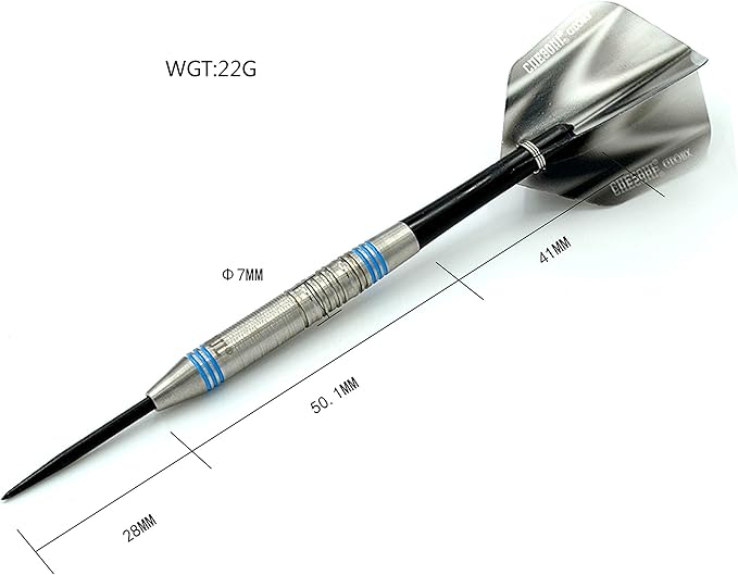 CUESOUL Professional Tungsten Steel Tip Dart Set 85% Tungsten 22g/24g/26g-Glory Series