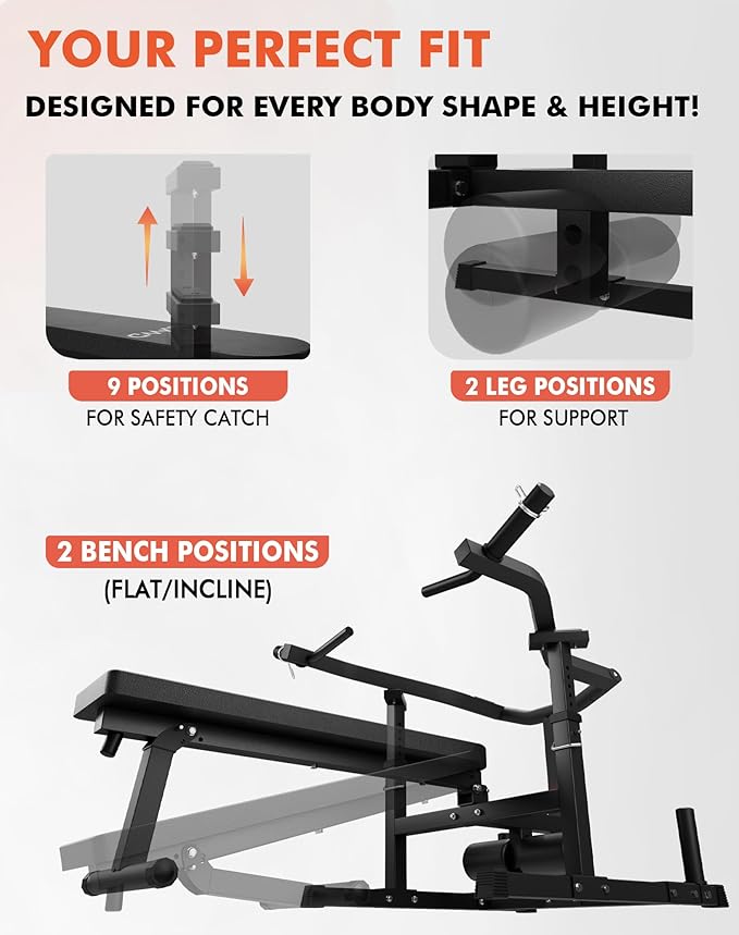 GMWD Chest Press Machine, 1050LBS Bench Press Machine with Independent Converging Arms, Adjustable Flat Incline Bench for Chest, AB Workouts, Shoulder Home Gym Equipment, V1