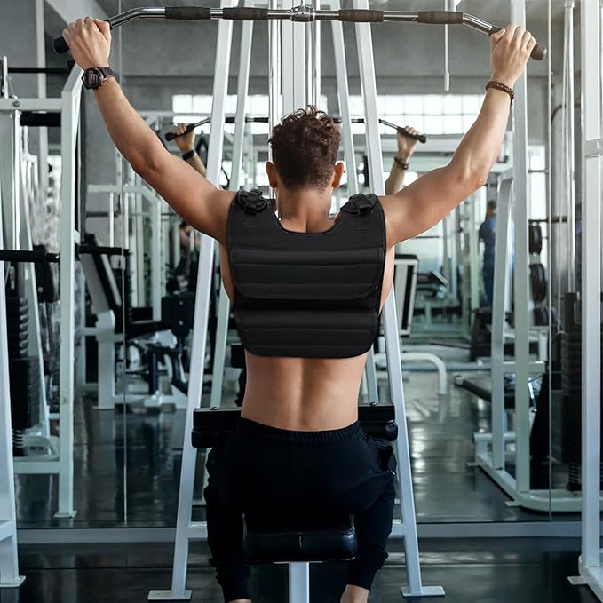 Adjustable Weighted Vest 44 Lb, Weight Vest for Men,Adjustable Wearable Weights with Iron Weights for Home Workouts and Strength Training