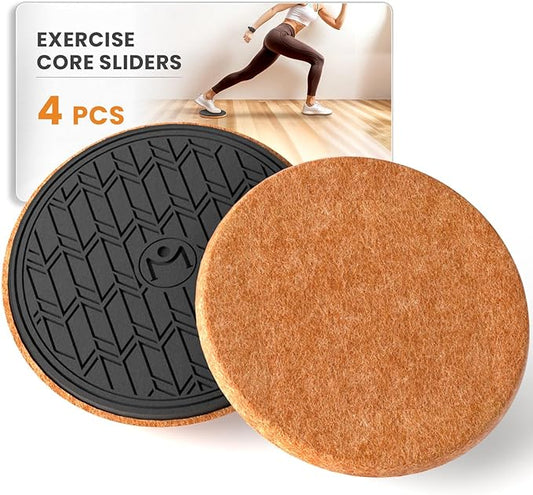 MUYOS Sliders for Working Out, Floor Sliders for Exercise, Sliding Discs for Hardwood Floors – Core and Strength Training, Protects Floors, Ideal for Home Gym Fitness