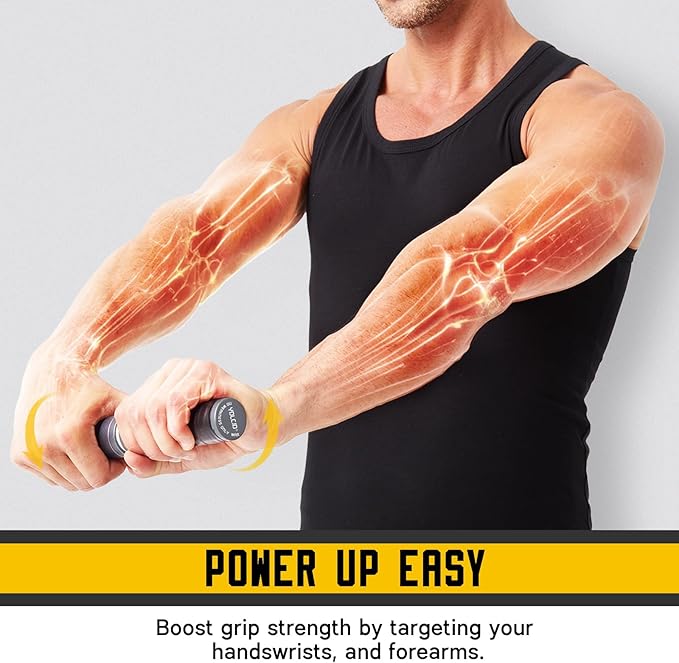 grip strength trainer, Adjustable Metal Design with Silicone Handle, Forearm strengthener Tool for Physical Therapy, Recovery（Black knob）